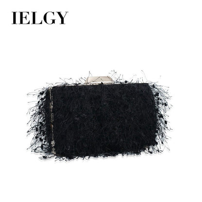 IELGY  chain  shoulder  hand Bucket messenger bag