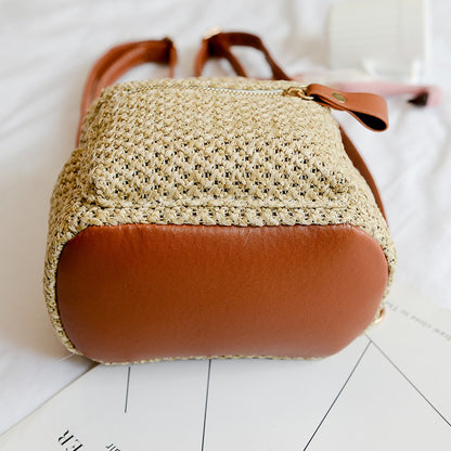 IELGY Mini shoulder bag straw bag leisure bag