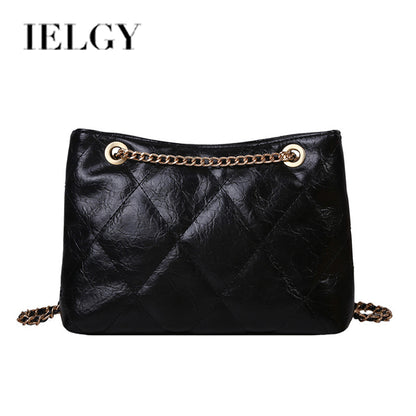 IELGY Ladies niche design rhombus embroidery thread bag