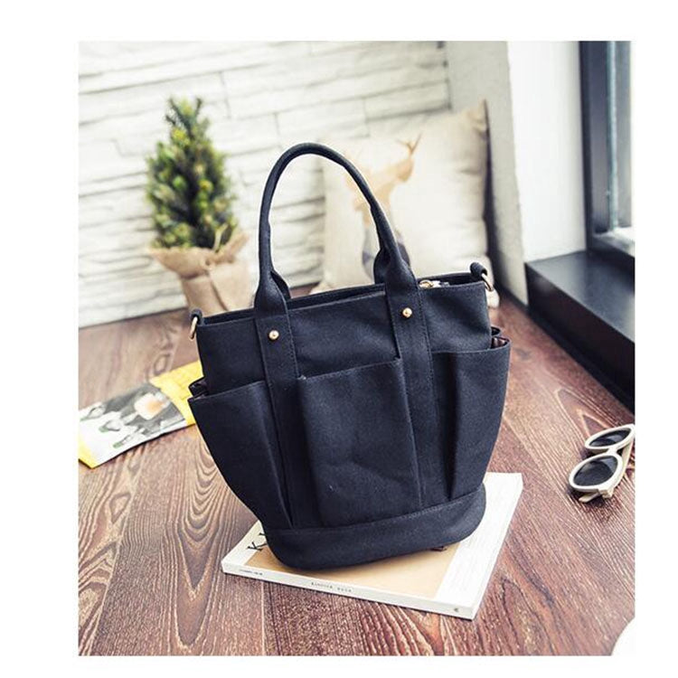 Canvas bucket bag big bag shoulder bag shoulder bag