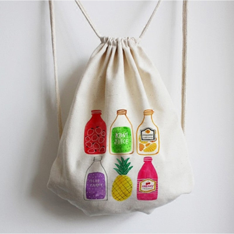 Canvas Drawstring Backpack
