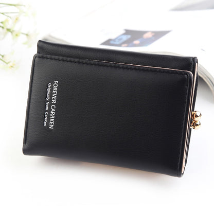 IELGY short wallet ladies small wallet Korean coin purse multi-card personalized leather bag women