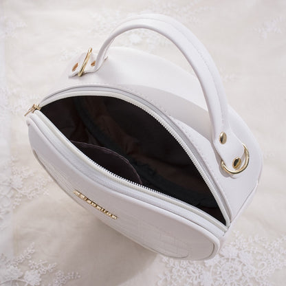 IELGY female bag Korean style trendy crocodile pattern small round bag shoulder diagonal bag