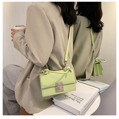 IELGY PU One shoulder Commuting Pink Women's messenger bag Solid color Fashion Square Casual
