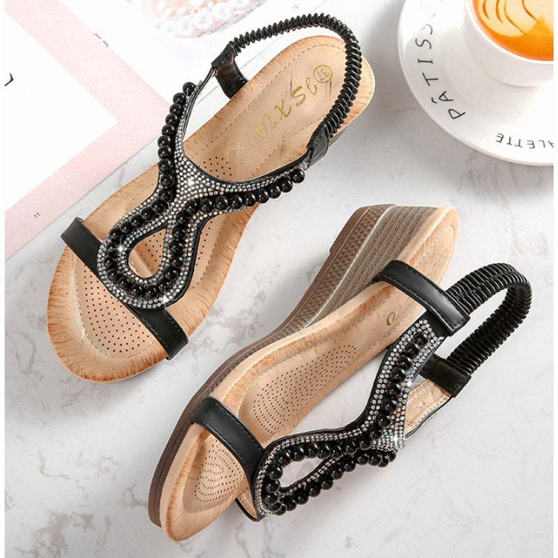 IELGY [Size36-42] sandals diamond simple casual large size women's shoes  Multiple colors available