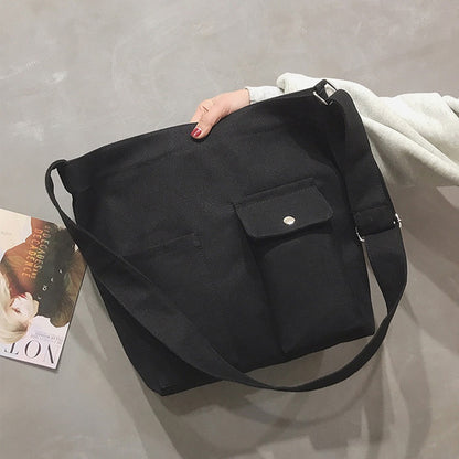 IELGY simple pocket canvas messenger bag for class