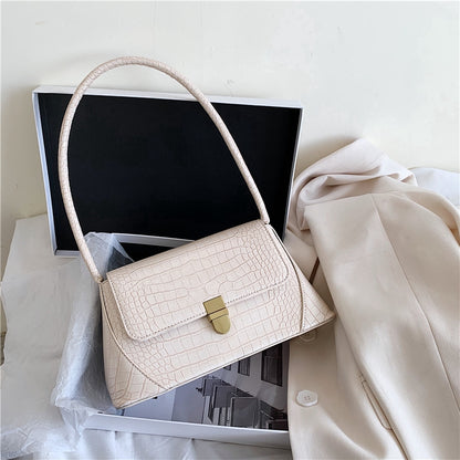IELGY Crocodile stick underarm bag for women