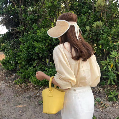 IELGY One-shoulder handbags fashion tide wild texture portable Messenger bucket bucket