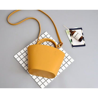 IELGY New yellow bucket bun mother bag diagonal handbag