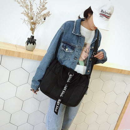 IELGY Diagonal bag large capacity oblique bag student bag literary bag