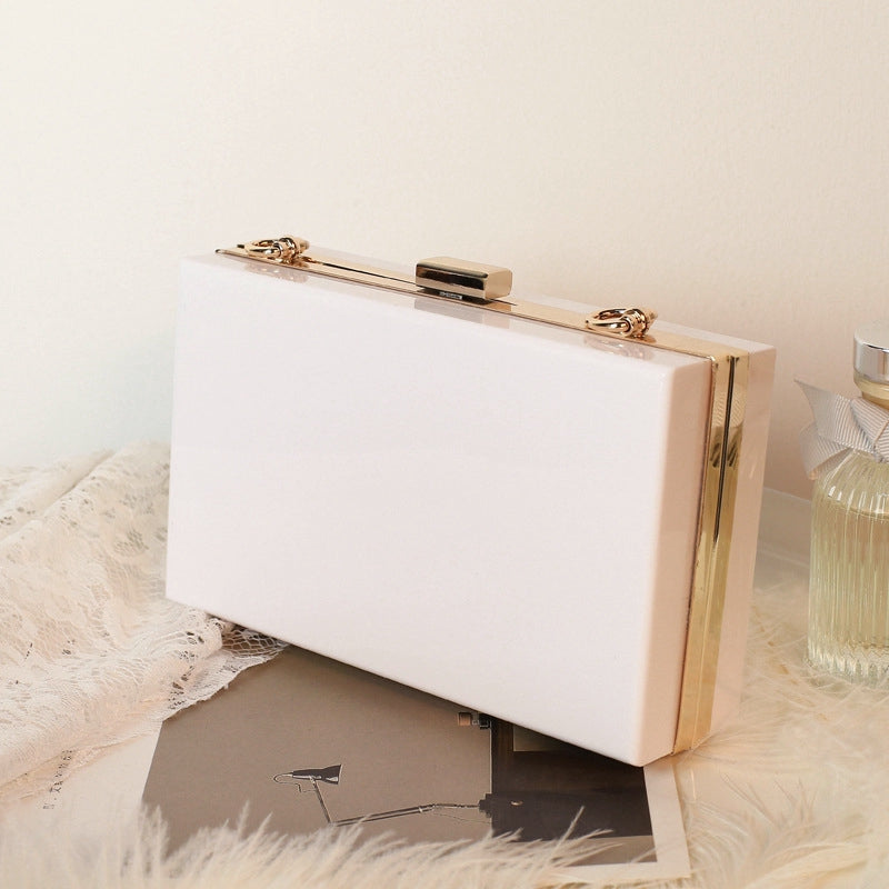 IELGY Transparent acrylic bag hot sale ladies square bag shoulder chain bag