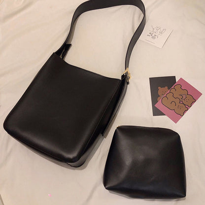 IELGY Retro Crossbody Bucket Simple Women's bag Casual One shoulder Fashion Korean All-match