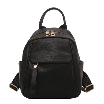 IELGY Soft Leather Ladies Backpack Fashion Art Travel Small Backpack