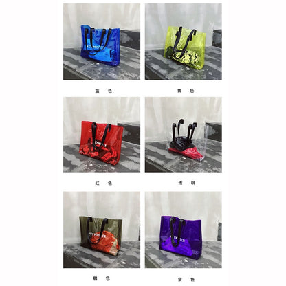 IELGY Large-capacity beach bag PVC transparent bag Fashion