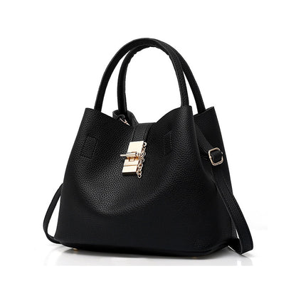 IELGY elegant pu leather fashion bucket messenger bag women