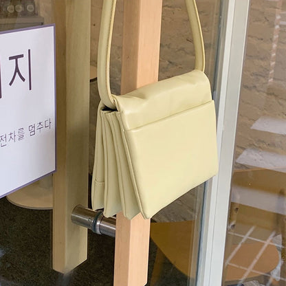 IELGY Multi-Layer Soft Special-Interest Design Street shot French Handbag Graceful Baguette Bag Underarm Macaron Color