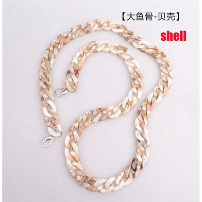 IELGY big fish bone acrylic chain resin chain female bag shoulder strap