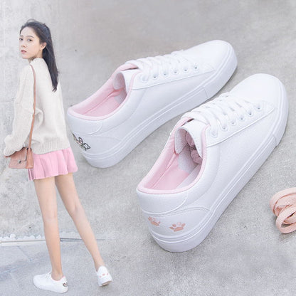 IELGY cute non-slip all-match flat-bottomed shallow round toe casual sneakers