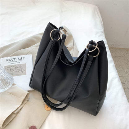 IELGY solid color Korean large-capacity fashion tote bag all-match in class