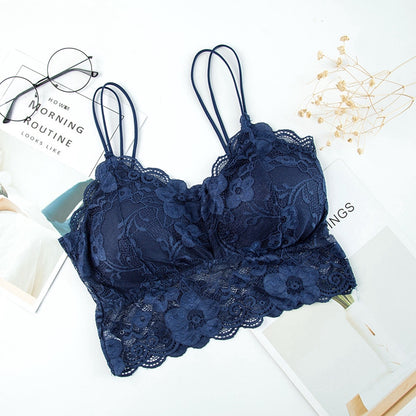 IELGY Lace beauty back sun flower wrapped chest underwear vest tube top