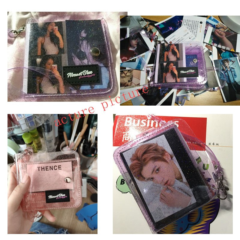 IELGY ID package transparent PVC folding wallet card package