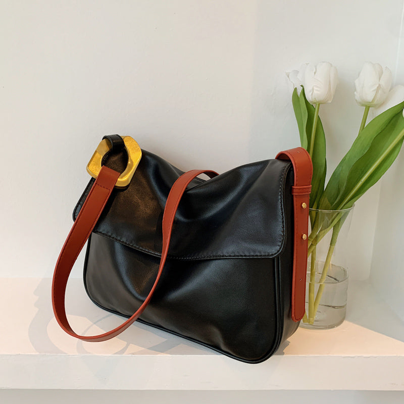 IELGY fashion women's bag super soft big bag simple shoulder bag