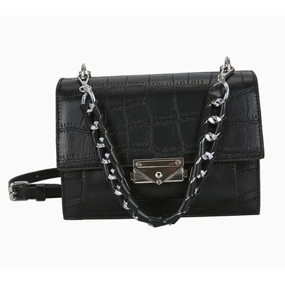 IELGY Women's bag square bag Exquisite shoulder strap solid color Comfortable handy chain one shoulder Fashion version portable Crossbody Ladies shoulder bag