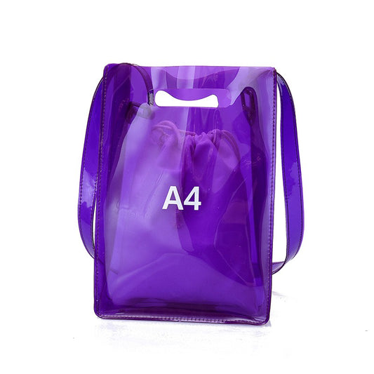 IELGY Transparent jelly mother and son bag diagonal shoulder handbag