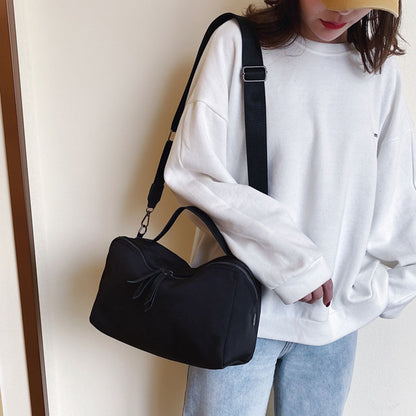 IELGY Women's bag waterproof canvas casual nylon versatile black simple portable fashionable
