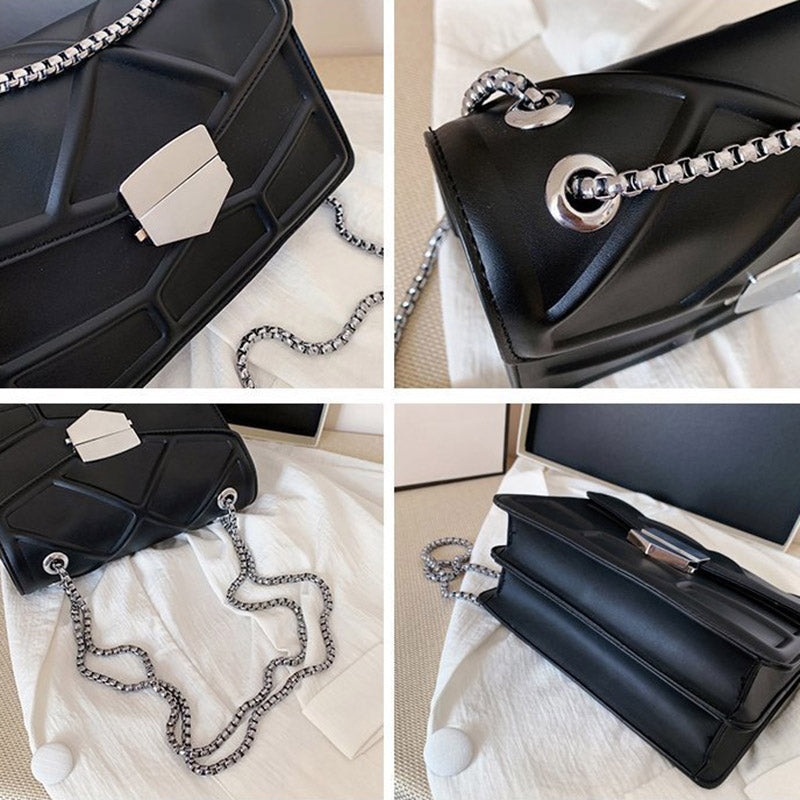 IELGY small square bag Korean version fashion chain fashion trend small fresh outing Lingge female bag all-match handbag one-shoulder messenger bag chain bag