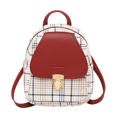 IELGY Women Small Backpack Lock Crossbody Purse Versatile Storage Brown Zipper Match Stain Resistant