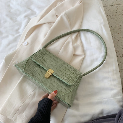 IELGY Crocodile stick underarm bag for women