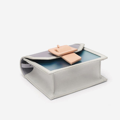 IELGY cross-body summer vitality High-class sense jelly bag fashion western style portable generous button exquisite style contrast color