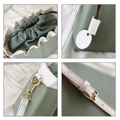 IELGY Bucket bag fashion foreign shoulder shoulder bag Korean version of the simple small bag