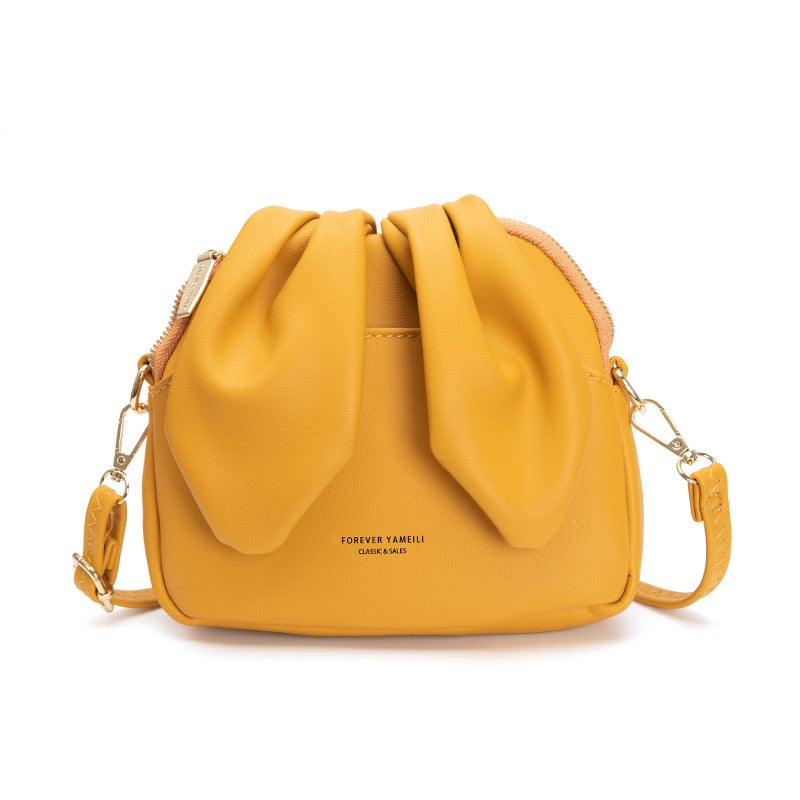 IELGY women's mini bucket rabbit ear messenger bag