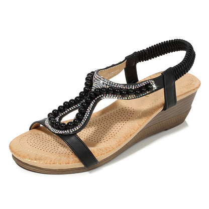 IELGY [Size36-42] sandals diamond simple casual large size women's shoes  Multiple colors available