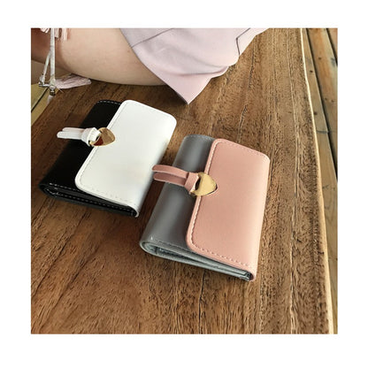 Women's wallet short section Korean version of the small fresh and lovely purse