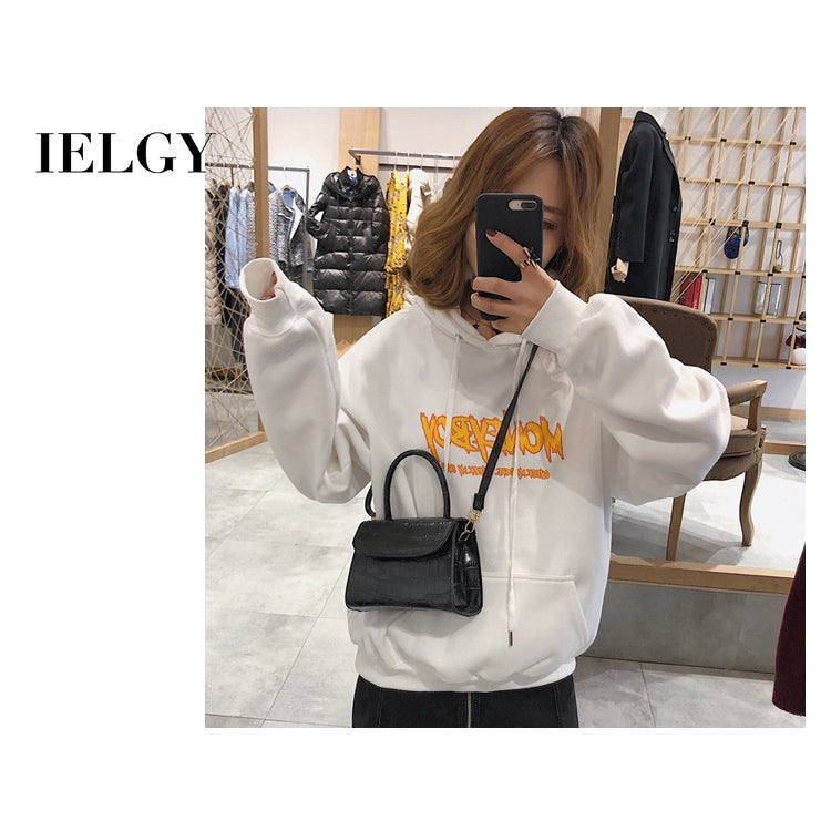 IELGY portable small square bag stone shoulder bag diagonal package