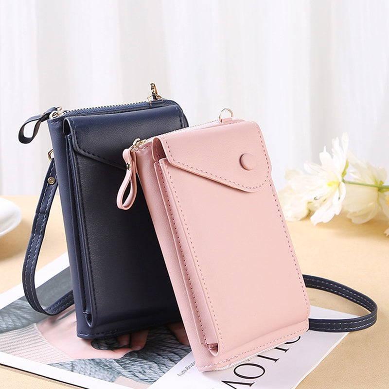 IELGY ladies simple solid color small diagonal bag multi-function mobile phone summer all-match