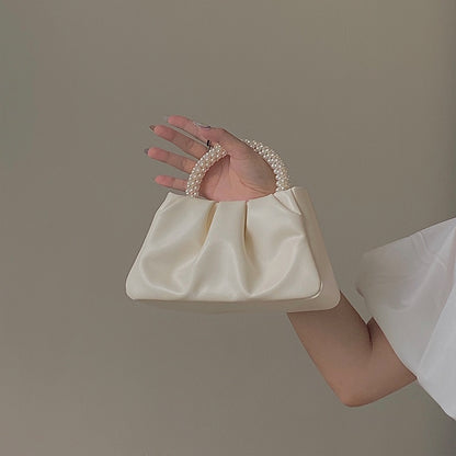 IELGY pearl small handbag mobile phone bag shoulder messenger mini bag