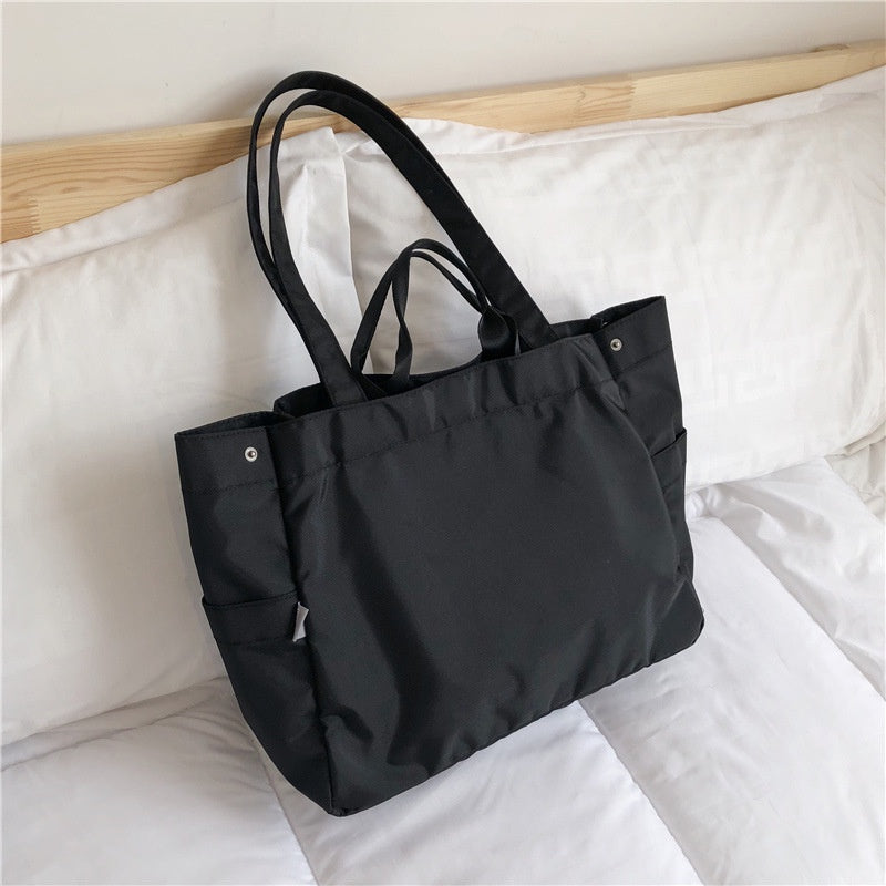 IELGY Women's bag simple Korean version casual portable all-match large capacity fashion Oxford one shoulder
