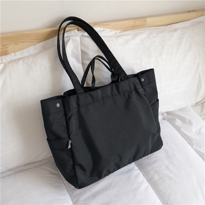 IELGY Women's bag simple Korean version casual portable all-match large capacity fashion Oxford one shoulder