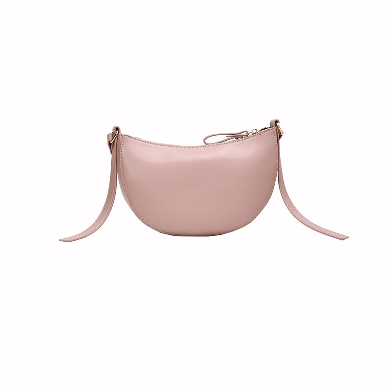 IELGY Simple temperament, leisure, small crowd, fashionable, all-around, one shoulder, half round women's Bag Fashion