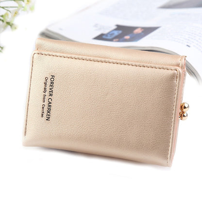 IELGY short wallet ladies small wallet Korean coin purse multi-card personalized leather bag women
