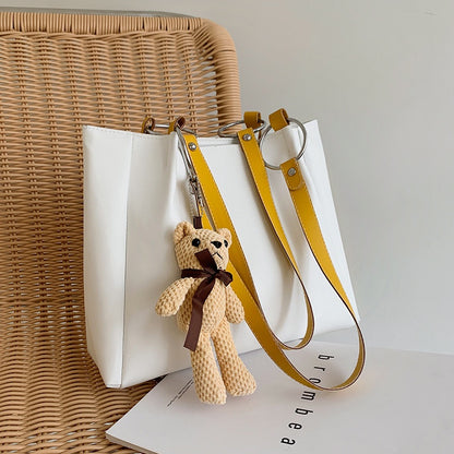 IELGY Metal Ring Simple Large Capacity One-shoulder Tote Bag