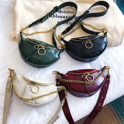 Ielgy 2020 spring and summer net red new versatile waist bag women's ins super hot fashion chest bag Single Shoulder Messenger fashion chain small bag