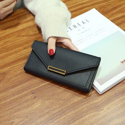IELGY Korean Style Long Multifunctional Buckle Vintage Thin Coin Purse