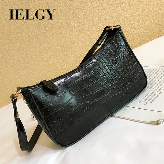 High level French small group design bag Vintage underarm bag method stick bag crocodile pattern Handbag celebrity handbag