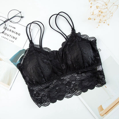 IELGY Lace beauty back sun flower wrapped chest underwear vest tube top