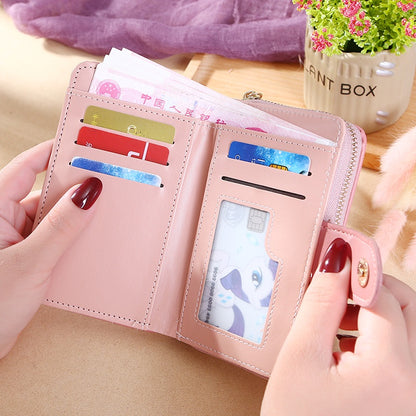 IELGY Women's Small Fragrant Style Lingge Wallet Tassel Hand Zipper Popular